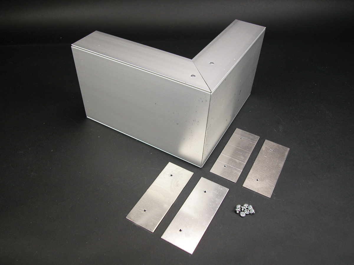 Raceway Elbow, Flat, 90 deg Bend, For Use With: AL5200 Series Raceway, Aluminum, Satin Anodized, 10 in L