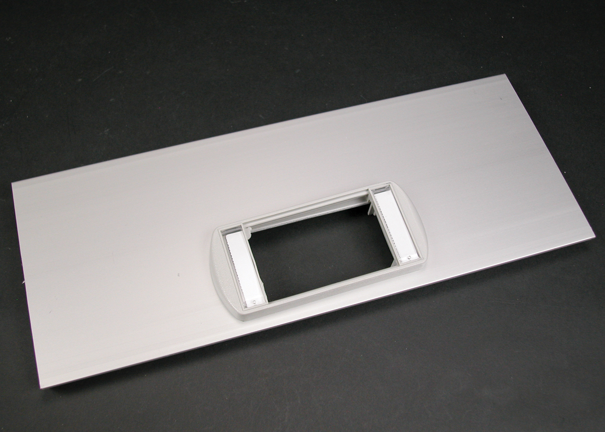 Low Profile Adapter Cover Plate; Dual Channel, Aluminum