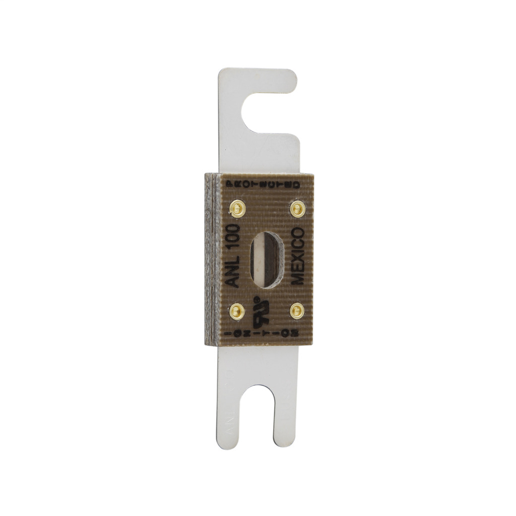 Eaton Bussmann series ANL circuit limiter, 50A, 6 kAIC at 32 Vac, 2.7 kAIC at 80 Vdc, Blade end X blade end, Stud, Non Indicating