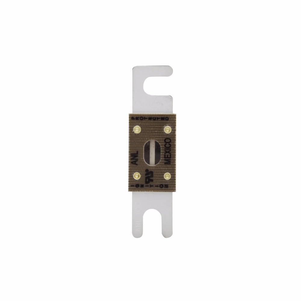 Eaton Bussmann series ANL circuit limiter, 500A, 6 kAIC at 32 Vac, 2.7 kAIC at 80 Vdc, Blade end X blade end, Stud, Non Indicating
