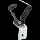 Right Angle Bracket Assembly and Closed Conduit Clip Assembly, 1/4" Mounting Hole, Conduit Clip Fits 3/8" Flexible Conduit, Pre-Galvanized/Spring Steel