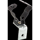 Right Angle Bracket Assembly and Closed Conduit Clip Assembly, 1/4" Mounting Hole, Conduit Clip Fits 3/8" Flexible Conduit, Pre-Galvanized/Spring Steel