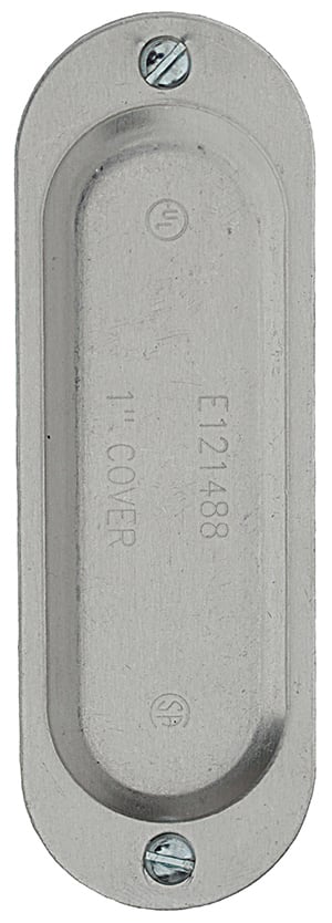 Aluminum Cover, Gray, 1 in. Size. For use with Aluminum Conduit Body.