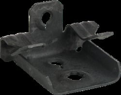 Hammer On Beam Clamp, Fits 1/8-1/4" Flange, 1/4"-20 Thread Impression on Bottom & Back of Clamp, Spring Steel