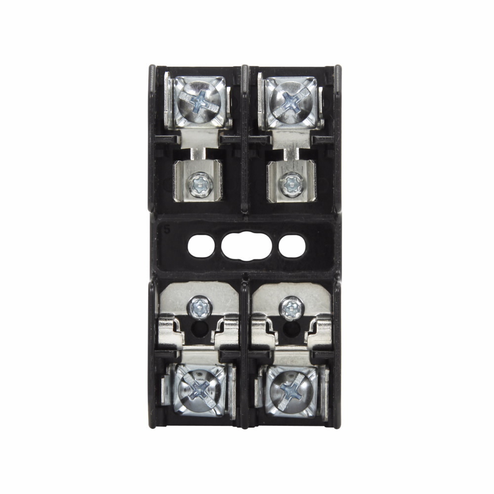 Eaton Bussmann series fuse block, 0.1-20A, 600 Vac, 600 Vdc, Class CC, Thermoplastic base, bright tin-plated bronze clip material, DIN rail mounting, Pressure plate/quick connect connection, 200 kAIC RMS Sym. interrupt rating, 14 to 10 AWG