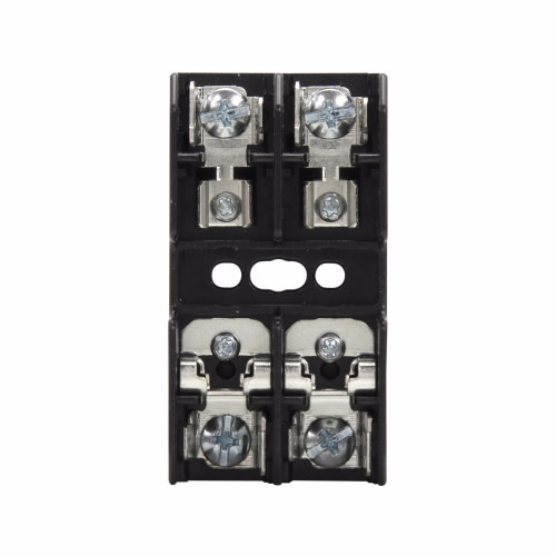 Eaton Fuseblock, 0.1-20 Amp, 600 Vac, 600 Vdc, Class CC, Thermoplastic base, bright tin-plated bronze clip material, DIN rail mounting, Screw/quick connect connection, 200 kAIC RMS Sym. interrupt rating, 14 to 10 AWG (copper) wire size