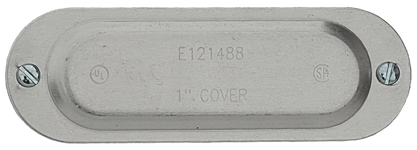 Aluminum Cover, Gray, 3/4 in. Size. For use with Aluminum Conduit Body.