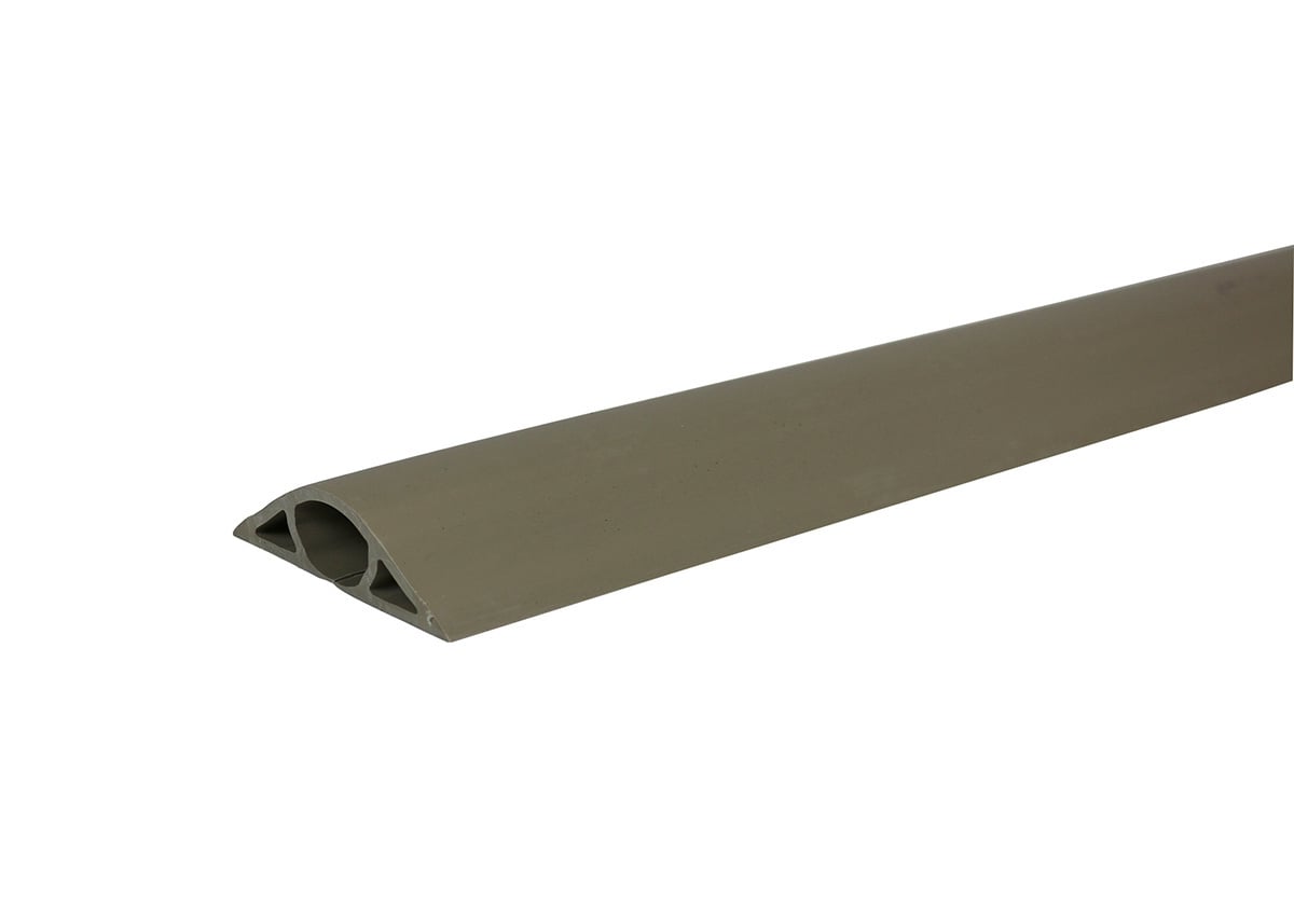 5' Nonmetallic Pancake Overfloor Raceway. Accepts up to 3/4" cable diameter. Beige