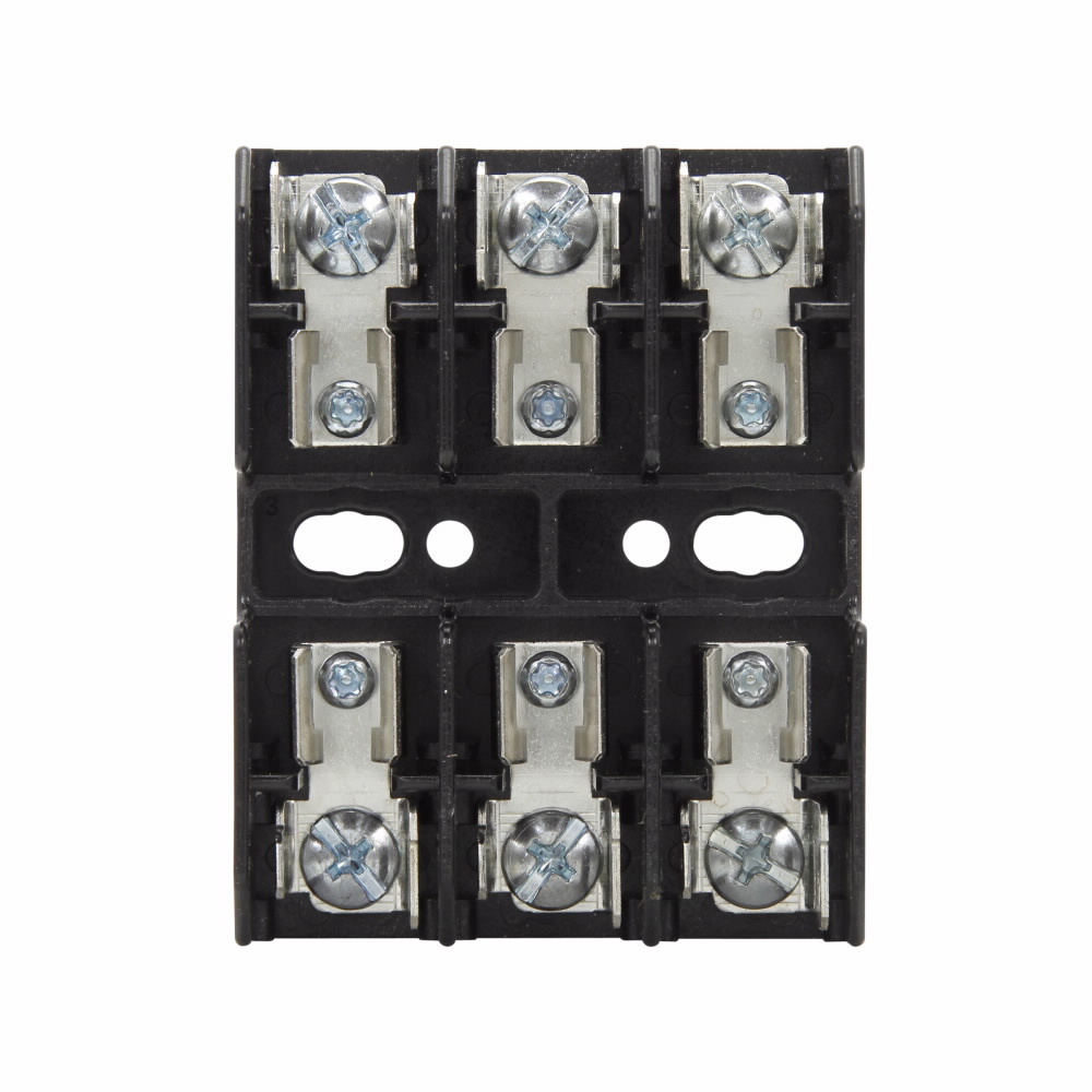 Eaton Bussmann series BG open fuse block, Open fuse block, 0.18-15 A, Three-pole, Class G, 100 kA, Screw/quick connect, 100 kAIC, Thermoplastic, 600 V, For use with SC fuse, #14-10 AWG Cu/Al