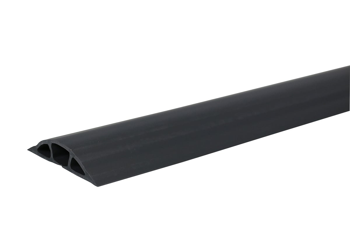  Flex; Pancake; Non-Metallic Overfloor Raceway; 5 ft Length, Black