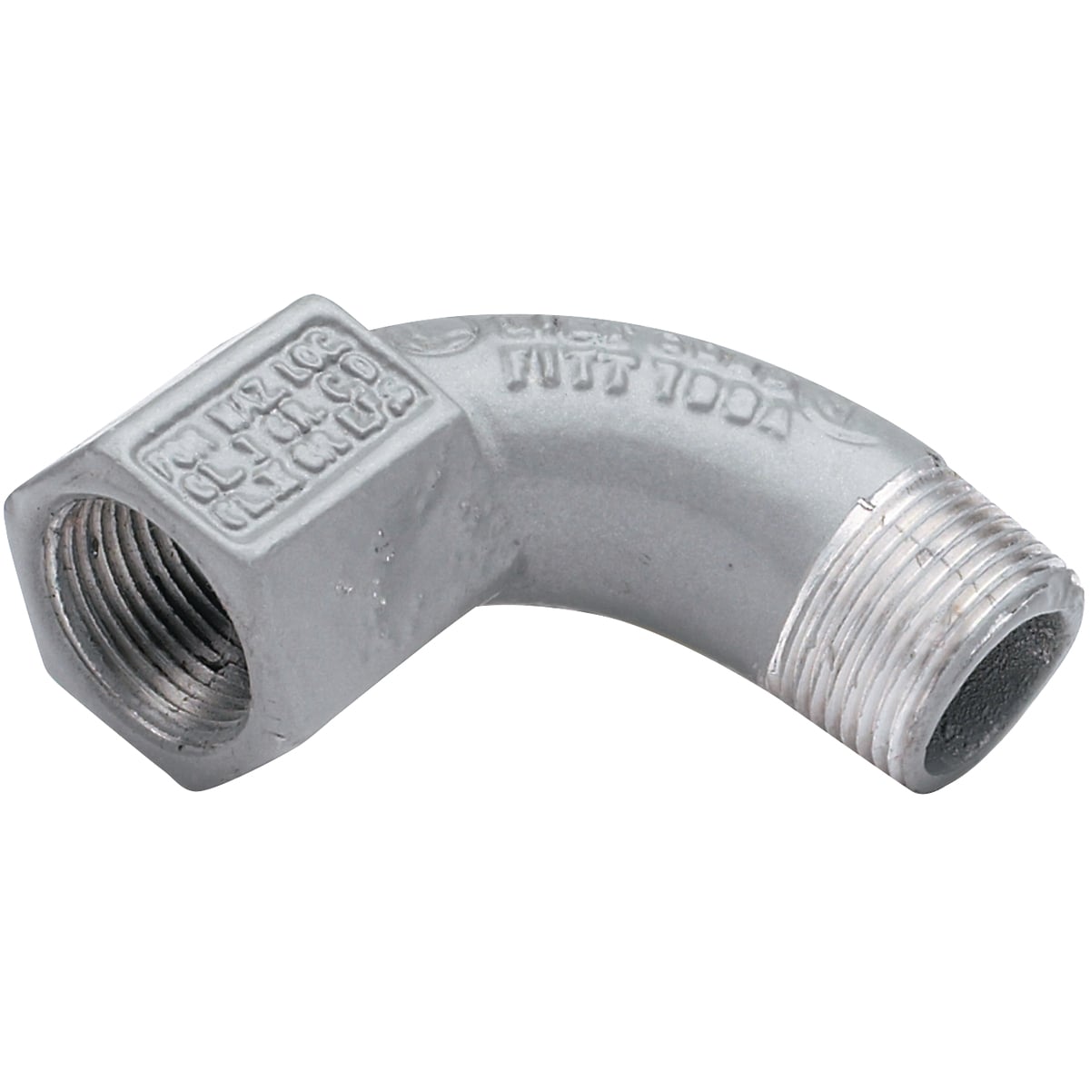 90 3/4" Aluminum Elbow, Male/Female