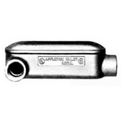 Mogul Unilet; Type LR Conduit Outlet Body; 1-1/2 Inch, Malleable Iron Body, Triple-Coat (Zinc Electroplate, Chromate and Epoxy Powder Coat)