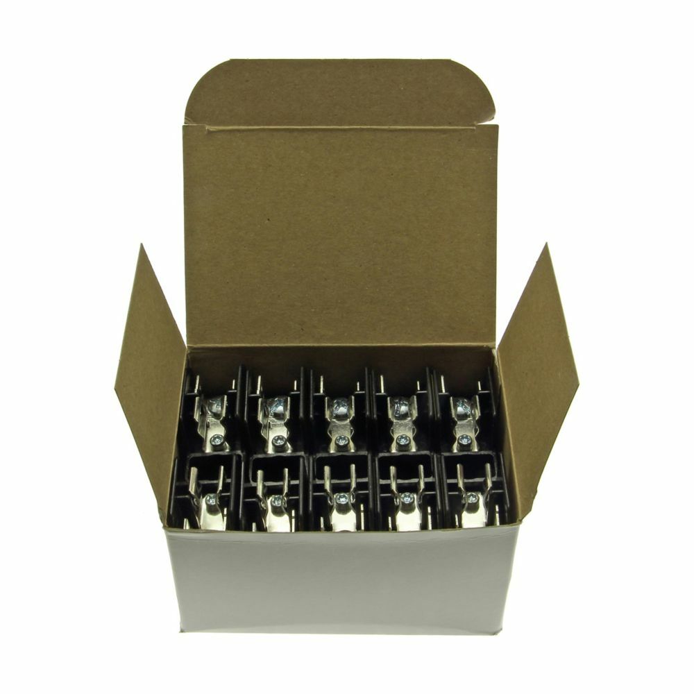 Eaton Bussmann series fuse block, 0.1-20A, 600 Vac, 600 Vdc, Thermoplastic material, Screw/quick connect connection, 10 kAIC interrupt rating, 14 to 10 AWG (copper) wire size, Used with KTK, FNQ, FNM, BAF, PV and AGU fuse, DIN rail mounting