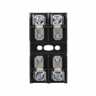 Eaton Bussmann series fuse block, 0.1-20A, 600 Vac, 600 Vdc, Thermoplastic material, DIN rail mounting, 10 kAIC interrupt rating, 14 to 10 AWG (copper) wire size, Used with KTK, FNQ, FNM, BAF, PV and AGU fuse