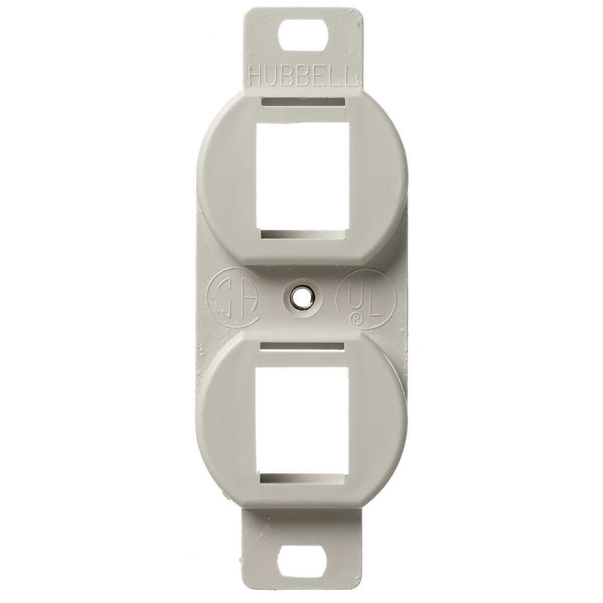Phone/Data/Multimedia, Outlet Frame, Duplex 106, 2-Port, Light Almond/Office White