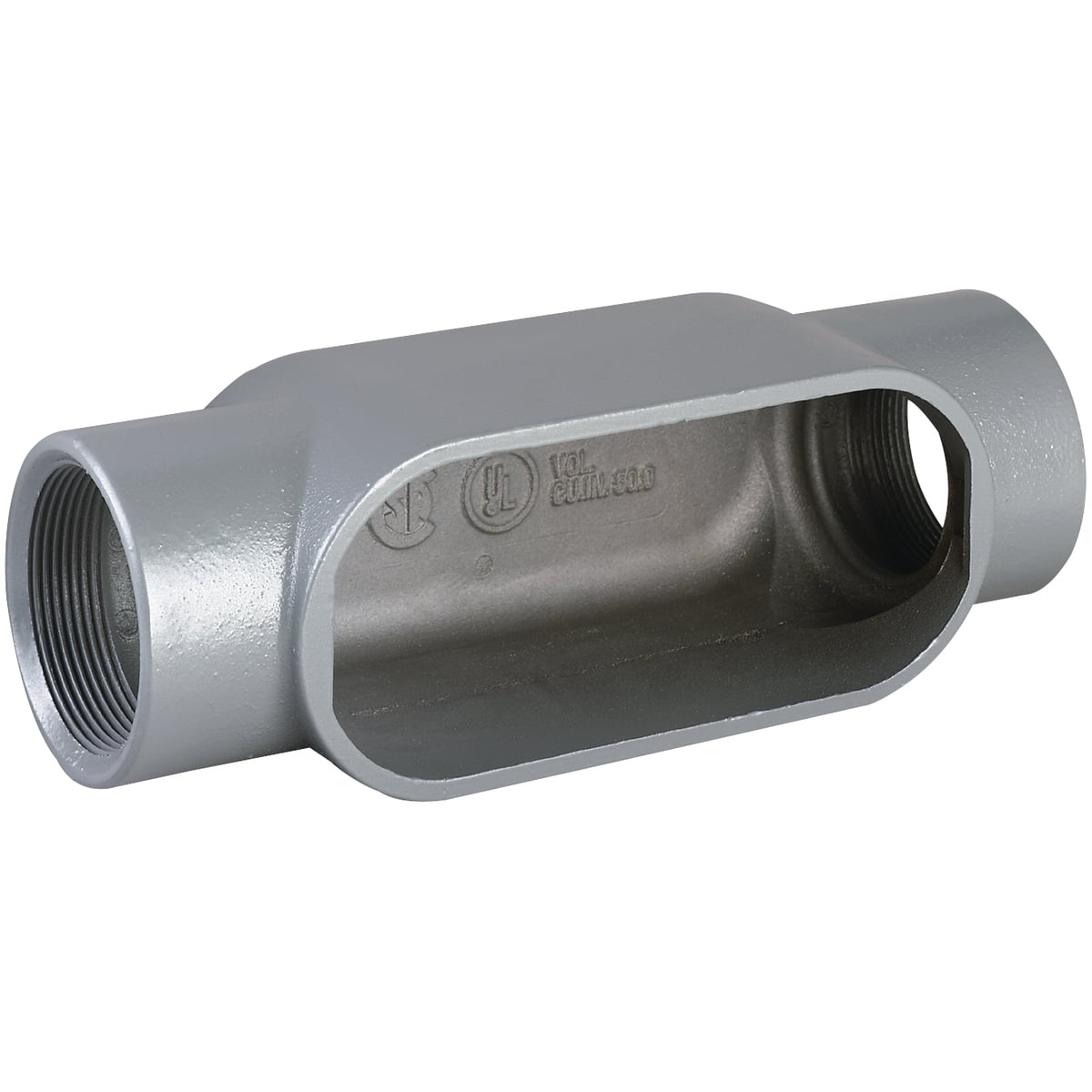 DURALOY 7 SERIES - IRON CONDUIT BODY - C TYPE - HUB SIZE 1/2 INCH -VOLUME 4.0 CUBIC INCHES
