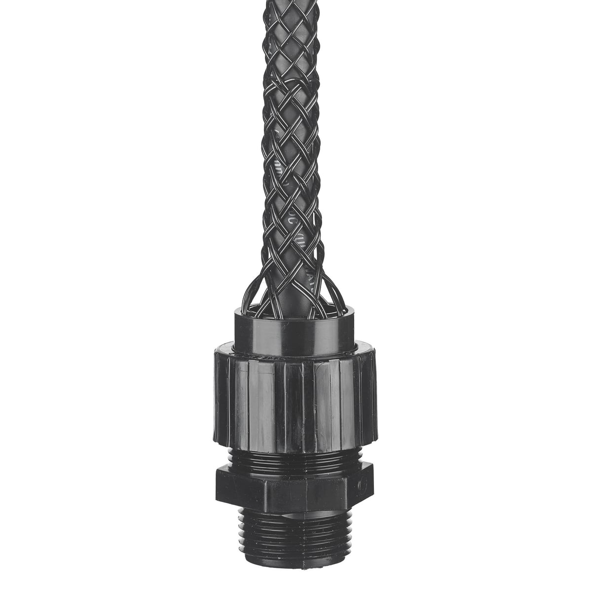 Kellems Wire Management, Deluxe Cord Grips, Straight Male Non-Metallic, .500-.625", 3/4" with Mesh