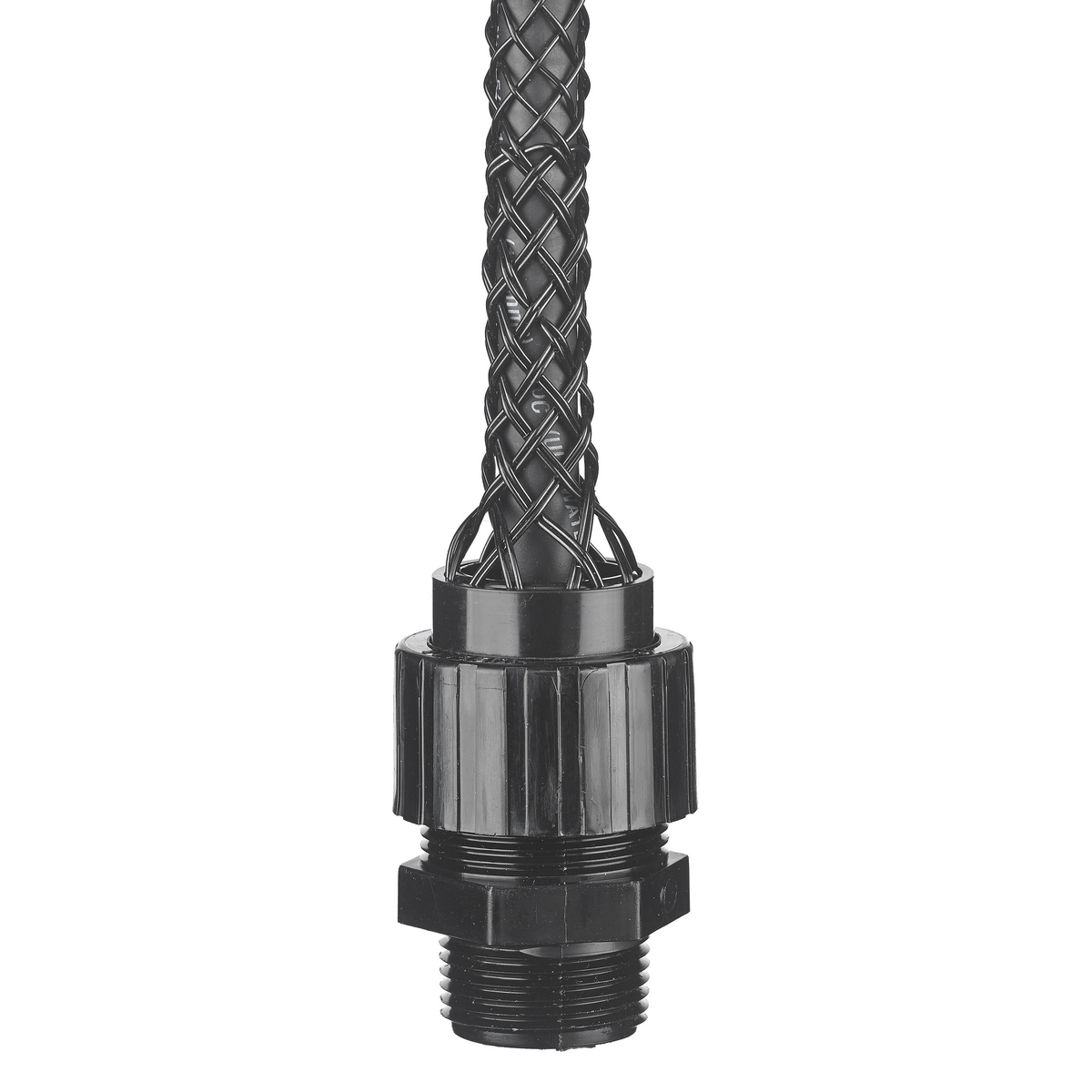 Kellems Wire Management, Deluxe Cord Grips, Straight Male Non-Metallic, .625-.750", 3/4" with Mesh
