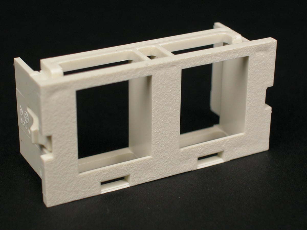 Dual Flushmount Unloaded Keystone Module;  Light Gray