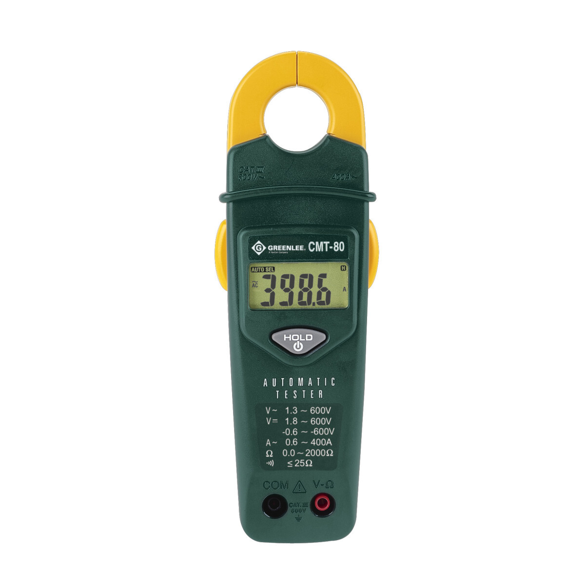 Automatic Electrical Tester.  Hassle-free, automatic measurement of amperage, voltage,and resistance.  Low impedance eliminates stray or "ghost" voltage readings.  Compact design for measuring in tight spaces.  400A AC, 600V AC/DC measurement.  Data hold to capture important readings.  Auto off for longer battery life.  Accessories included: One (1) 9 V battery, test leads, carrying case.  Lifetime Limited Warranty.