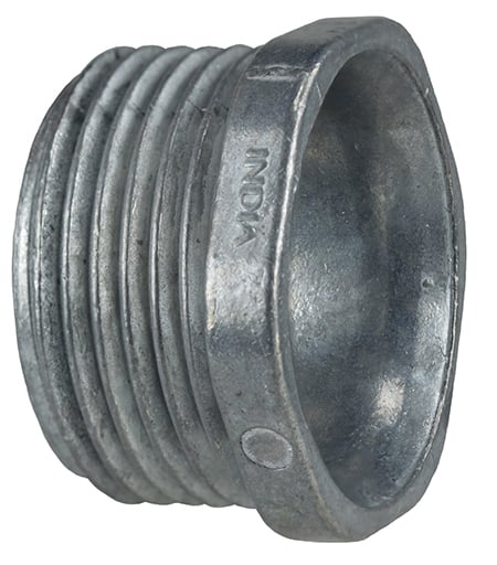 Conduit Nipple, Zinc Alloy material, 3/4 in. Size, Threaded connection, Die Cast design style