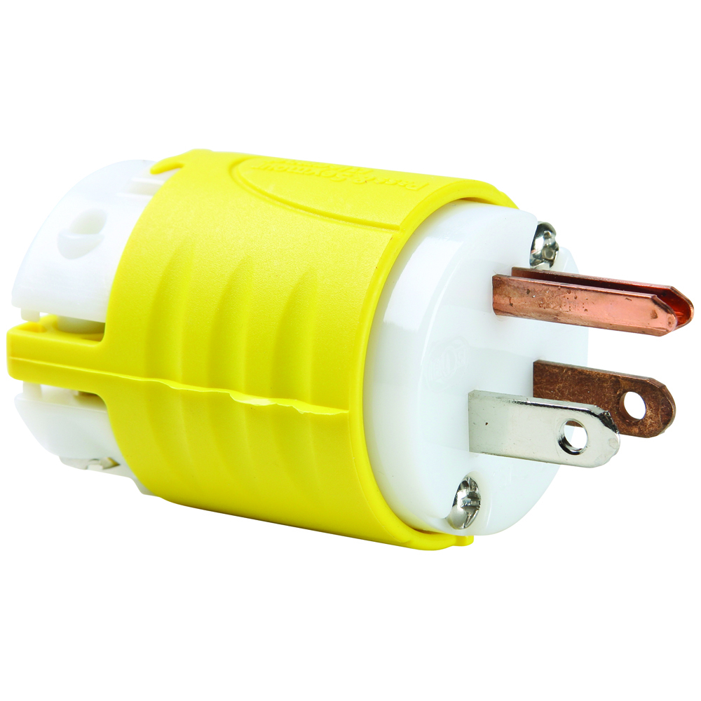 Straight Blade Plug 2pole 3wire 15amp 125volt Corrosion Resistant