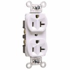 Construction Spec Grade Duplex Receptacle, Back and, Side Wire 20amp 125volt, White