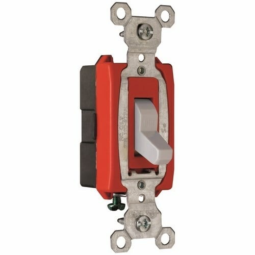 Commercial 1pole Switch, Side Wire, 20amp 120/277volt, Gray.