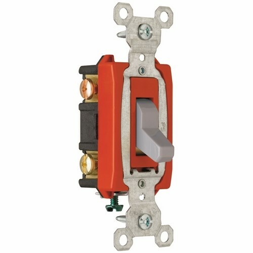 Commercial 3way Switch, Side Wire, 20amp 120/277volt, Gray.