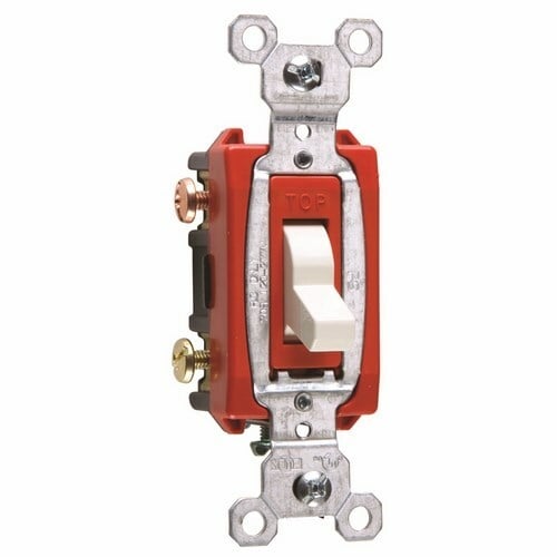 Commercial 3way Switch, Side Wire, 20amp 120/277volt, White.