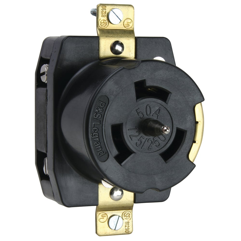 Receptacle California Standard Style 50amp 125/250volt Turnlok