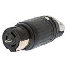 Locking Devices, Twist-Lock, Industrial, Female Connector Body, 50A 3-Phase Delta 480V AC, 3-Pole 4-Wire Grounding, Non-NEMA, Screw Terminal, Black and White