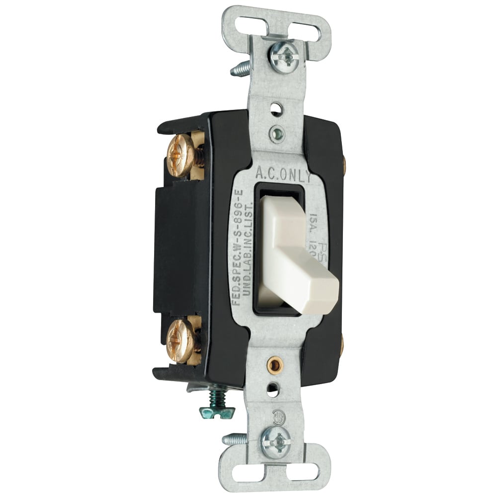 Construction 4way Switch, Back and, Side Wire, 15amp 120/277volt, Light Almond.