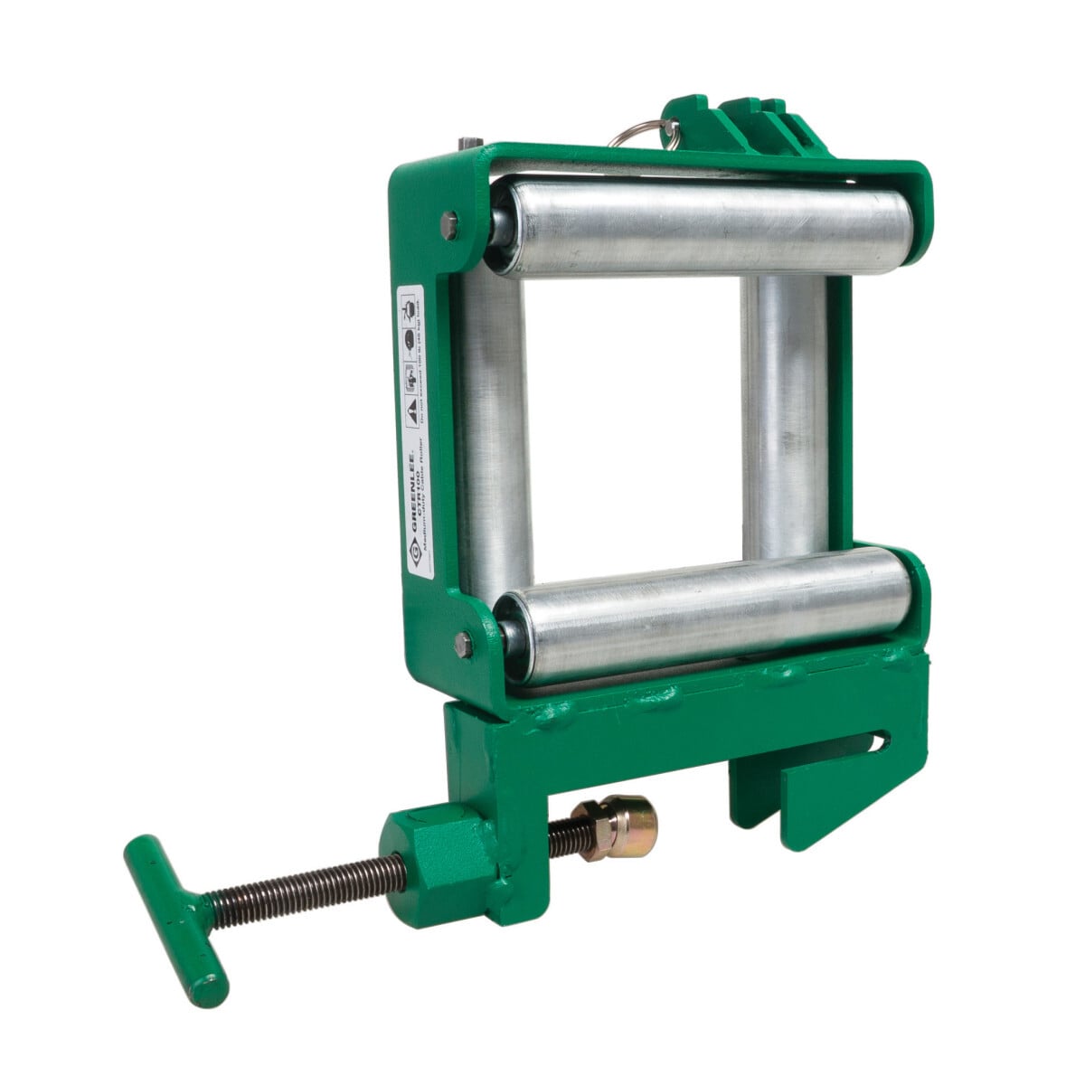 2x faster setup and disconnect.     No loose pieces.     Quick adjust push button to tightly fasten onto tray.     4 conveyer roller guide with retained spring pull-pin release to easily remove cable.     Closed conveyer roller guide that traps cable within guide without damaging cable jacket.     Easily handle forces of up to 100 lbs (45.4 kg).     Designed and Assembled in USA.