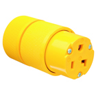 Straight Blade Connector, 2pole 3wire 30amp 125volt Grounding, Yellow