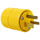 Gator Grip Plug,2pole 3wire 50amp 125volt Grounding, Yellow