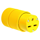 Gator Grip Connector, 2 pole 3 wire, 30amp 250V Grounding, Yellow