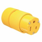 Gator GripConnector, 2pole 3wire 50amp 250volt Grounding, Yellow