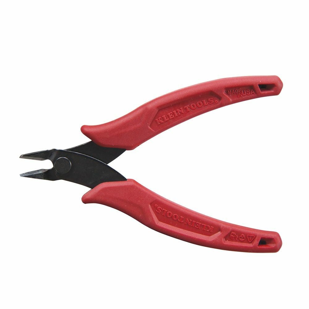 Diagonal Cutting Pliers, Flush Cutter, Lightweight, 5-Inch, Flush Cutter Pliers with improved knife design snips wire up to 16 AWG, producing a flat, flush cut
