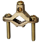 Bare Ground Clamp, 10 SOL to 2 STR conductor size, Bronze material, 1/2 to 1 in. pipe size