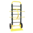 General Duty Dolly, Hard Rubber wheel type, 650 lb. horizontal load capacity, 48.5 in. overall height, 10 in. wheel diameter. Supplied with five 15-1/2" adjustable/removable bars to accommodate various sizes of wire spools. Comes with one DD205HT
