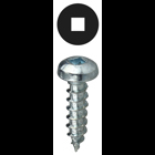 Sheet Metal Screw, Steel material, 1 in. length, #10 thread size, Pan head type, Zinc Plated Finish, Square drive type, #2 drill point size, Patented Invincibox Packaging