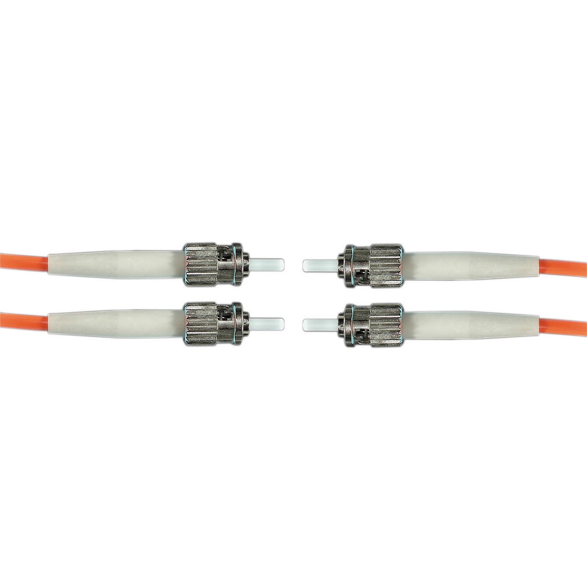 Patch Cord, Fiber Optic, ST-Style to ST-Style, Duplex Multi Mode, 62.5/125, 3 Meter Length