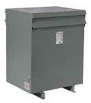 600V Class Three Phase Drive Isolation Transformer, 460D PV, 230Y SV, 75 kVA