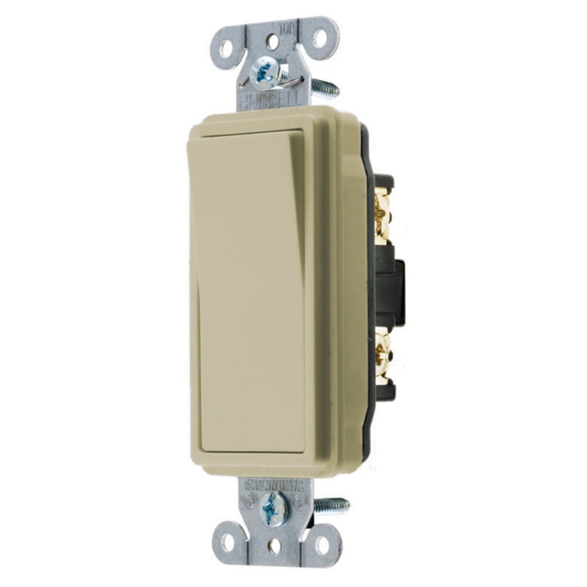 Decorator Switch, Specification Grade, Single-Pole, 20A 120/277V AC, Back and Side Wired