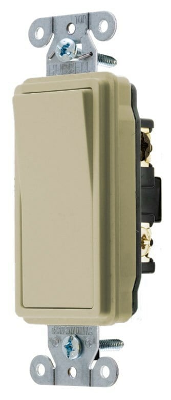 DS315I 3-Way General Purpose Heavy Duty Specification Grade Standard Decorator Switch, 120 to 277 VAC, 15 A, 4155 W Power Rating, 2 Position Contact