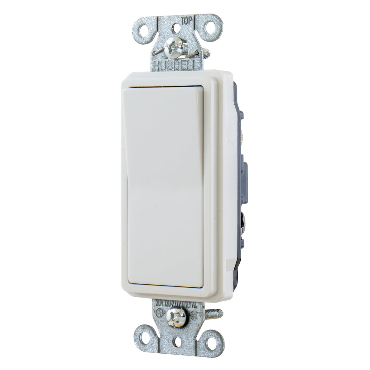 DS320W Decorator Standard General Purpose AC Switch, 120 to 277 V AC, 20 A, 5540 W Power Rating, 2 Position Contact