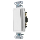 Switches and Lighting Control, Decorator Switch, Specification Grade, Four Way, 20A 120/277V AC, Back and Side Wired, White