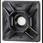 Mounting Bases, 0.2 x 0.99 in. mount size, Nylon material, Black, #6 screw holes, Adhesive mounting, 0.06 in. slot height, 0.2 in. slot width, 0.99 in. width, 0.2 in. height