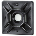 Mounting Bases, 0.2 x 0.99 in. mount size, Nylon material, Black, #6 screw holes, Adhesive mounting, 0.06 in. slot height, 0.2 in. slot width, 0.99 in. width, 0.2 in. height